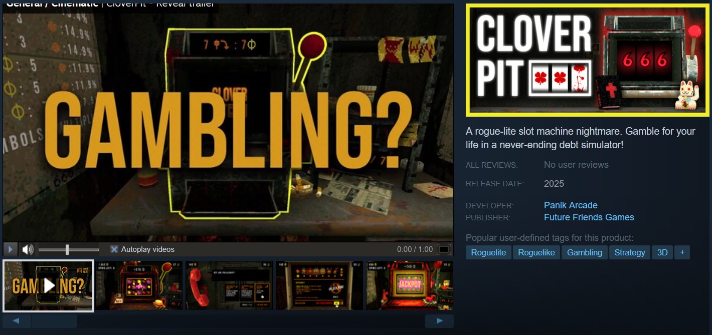 cloverpit steam page screen shot